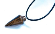 Kwarc brązowy - tygrysie oko, wisiorek wahadełko