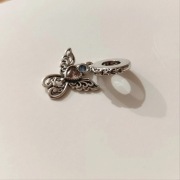 Charms Angel anioł srebro 925 zawieszka do bransoletki ażurowy