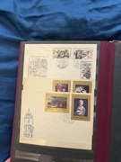 Klaser ze znaczkami: Polska (PRL), ZSRR, + Koperty FDC (Lata 60-80)