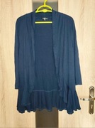 67 Granatowa narzutka bolerko kardigan z falbanką rozmiar XL