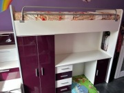 Funkcjonalny zestaw mebli dziecięcych z łóżkiem, szafą i biurkiem EDEN 4S