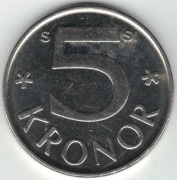 Szwecja 5 koron kronor 2009 - 28,5 mm - nr 1