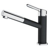 Franke Bateria Zlew Kuchenny Orbit pull-out Onyx-Chrom Chojnice od Ręki