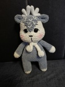 Renifer na szydełku maskotka przytulanka 