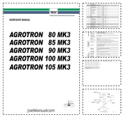 Deutz Agrotron 80 85 90 100 105 TT3 MK3 Service Manual Instrukcja Napraw 