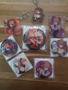 Evangelion Asuka ASK breloczki, piny, etc.