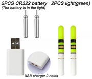 Świetlik wędkarski na baterię - pałeczka 2szt 