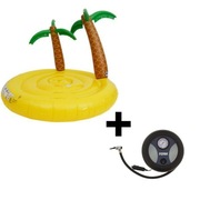 Nadmuchiwana wyspa z palmami+Mini kompresor FERM