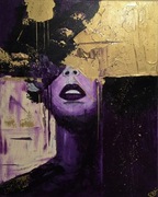 Selektywna Ona obraz ręcznie malowany 40x50 cm