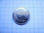 Polska moneta 50 gr groszy 2025