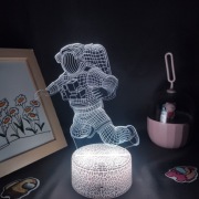 3D Iluzja Lampka Kreatywny Dekor Astronauta Fajne