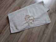 ręcznik plażowy kąpielowy Żona duży beżowy