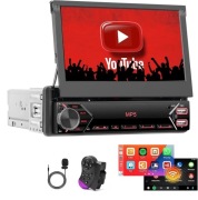 Radio samochodowe z wysuwanym wyświetlaczem 7 cali, mikrofon