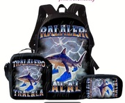 Zestaw Brainrot 3w1 plecak piornik torba na ramię NOWY Tralelo tralala