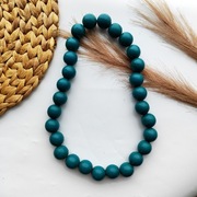 Drewniane korale turkusowe ludowe góralskie naszyjnik