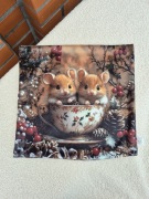 Poszewka myszki mysz zimowa 40x40 urodziny święta 