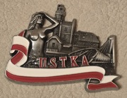 Magnes na lodówkę metalowy USTKA Morze Bałtyckie Łeba Kołobrzeg Sopot (40)