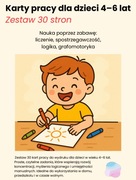 Karty pracy dla dzieci 4–6 lat PDF 30 stron Do druku Nauka i zabawa