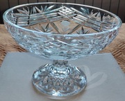 Stara kryształowa misa, patera PRL