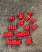 Lego Duplo klocki 12 różnych  czerwone