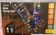 Łańcuch świetlny solarny 100 LED 11,4 m – wielokolorowy + ciepły biały