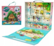 Domek Flockies Walizka Tropikalna Wyspa +15 figurek Seria 2