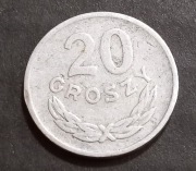 20 groszy z 1961 r bez mennicy obiegowa 