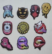 10 naklejek BUŹKI, TWARZE - rózne kształty - Zestaw #4