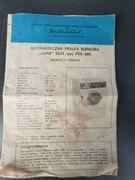 Instrukcja obsługi automatycznej pralki "Luna 385E". PRL