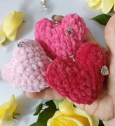 Serduszko, serce na szydełku, breloczek handmade