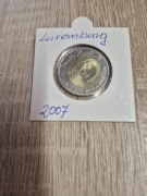MONETA 2 EURO 2007r LUXEMBURG stan 1