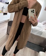 Sweter długi sweter tunika narzutka XS
