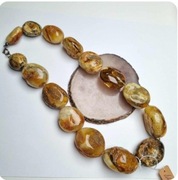 Korale bursztyn naturalny naszyjnik bursztynowy srebro prezent