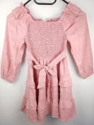 Różowa sukienka Grace Karin smock wiązana romantyczna z rękawem 6l