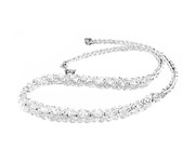 Naszyjnik Arsylion 734 ze srebra z kryształkami 43,5 cm