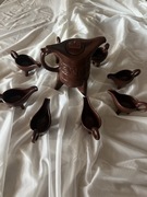 Karafka z kieliszkami do miodu pitnego z czasów PRL