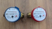Wodomierze Flow Meters - liczniki wody zimnej i ciepłej (zestaw 2 sztuk)
