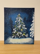 Obraz akrylowy “zimowa noc”