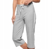 Spodnie rybaczki 3234 dresowe sportowe szare OKAZJA