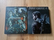 Zestaw dwóch gier w Steelbookach Just Cause 4 i Uncharted 4 PS4