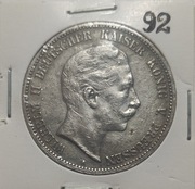 5 marek Wilhelm II Deutcher Kaiser  1907   Nr 92