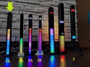 Słupek świecący w rytm muzyki LED RGB efekt świetlny USB 32LED 1A czarny