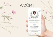 E zaproszenie na komunię na telefon personalizacja