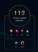 Konto League of Legends - 276 lv, 112 skinów