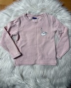 Różowa bluza dziecięca z uroczym łabędziem w rozmiarze 110/116