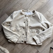 Sinsay zamszowa kurtka marynarka beżowa xs