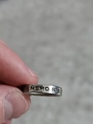 Pierścionek Marc Jacobs Nemo Nisi Mors srebrny używany vintage