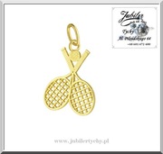 Złote rakiety tenisowe do tenisa ziemnego złota rakieta zawieszka TENIS