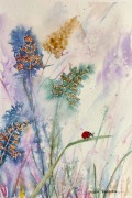 Akwarela Oryginał - Urocza Biedronka | Ręcznie Malowany Obraz 19 x 27 cm