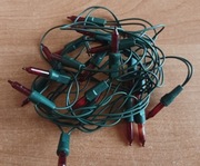 Stare lampki choinkowe czerwone 20 żarówek uszkodzone